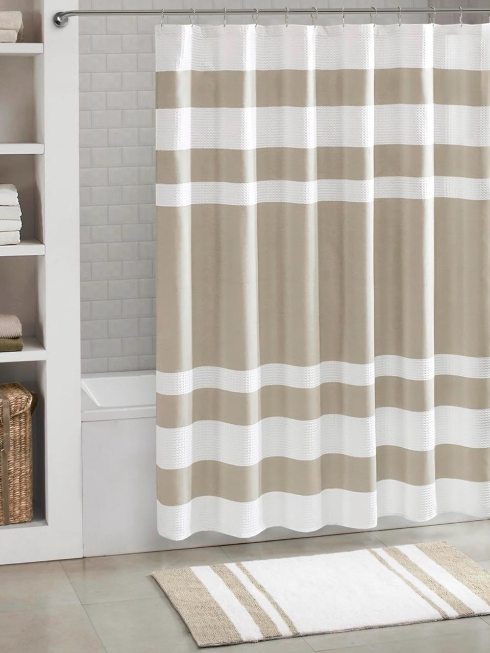 Madison Park Spa Waffle Shower Curtain